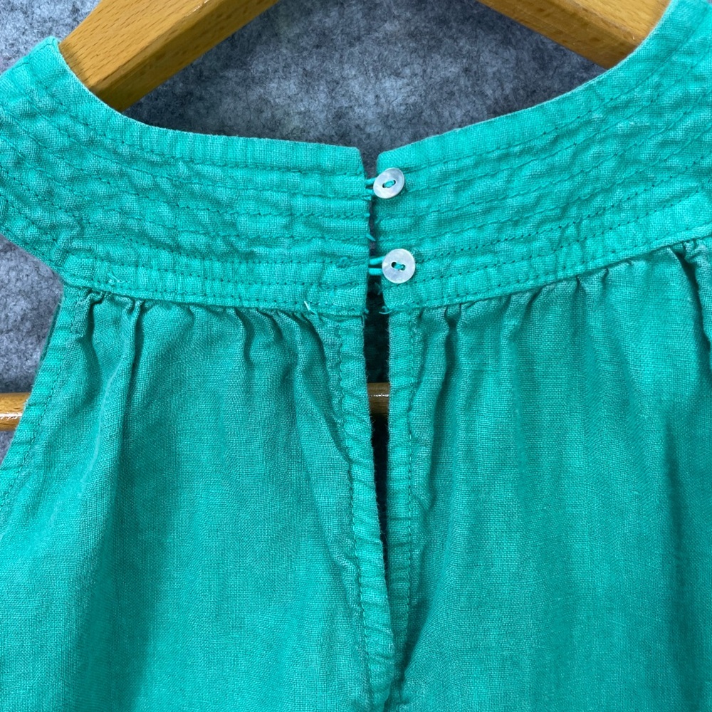 C&C California Dress Womens Small Green Linen Keyhole Halter Sleeveless summer - Picture 8 of 8